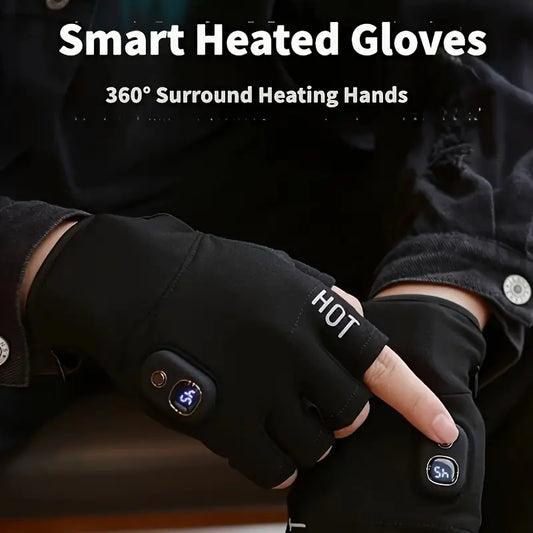 Rechargeable Heated Gloves – Touchscreen, Washable, 3 Temperature Settings