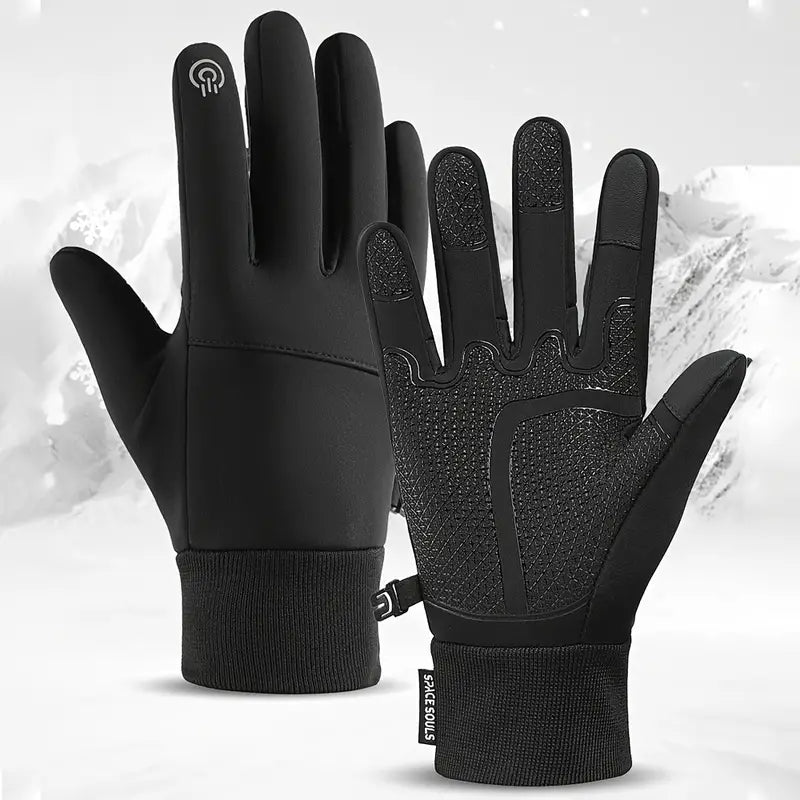 Space Souls Winter Touchscreen Gloves - Warm, Water-Resistant, Fleece Lined