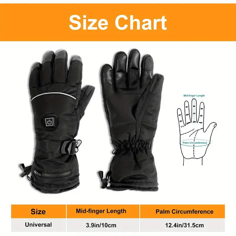 Replaceable Battery Heated Gloves – Touchscreen, Outdoor Ready