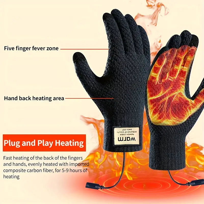 USB Heated Gloves – Touchscreen, Warm Work & Cycling Use