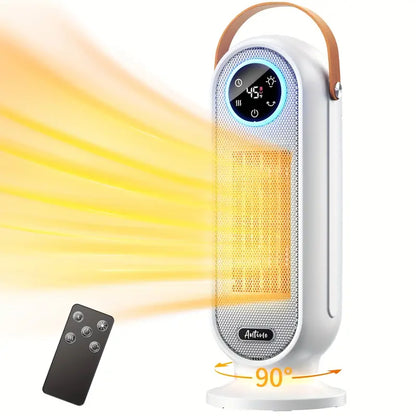 1500W Portable Electric Heater - Fast Heat, Digital Display, Safety