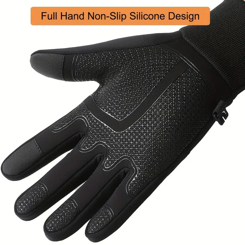 Space Souls Winter Touchscreen Gloves - Warm, Water-Resistant, Fleece Lined