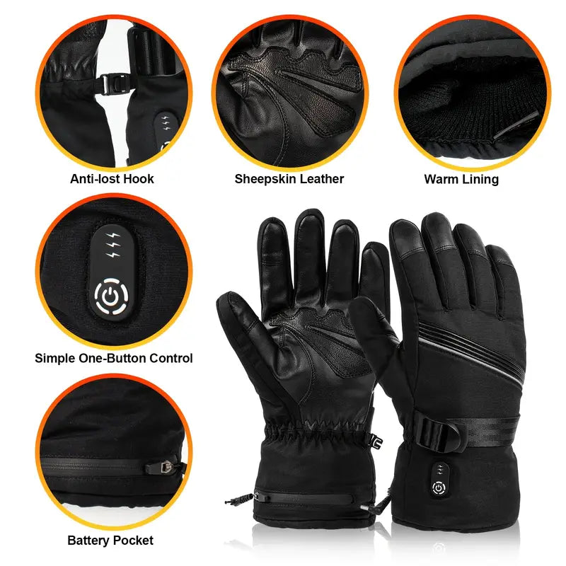 Rechargeable Heated Gloves – Touchscreen Winter Hand Warmers