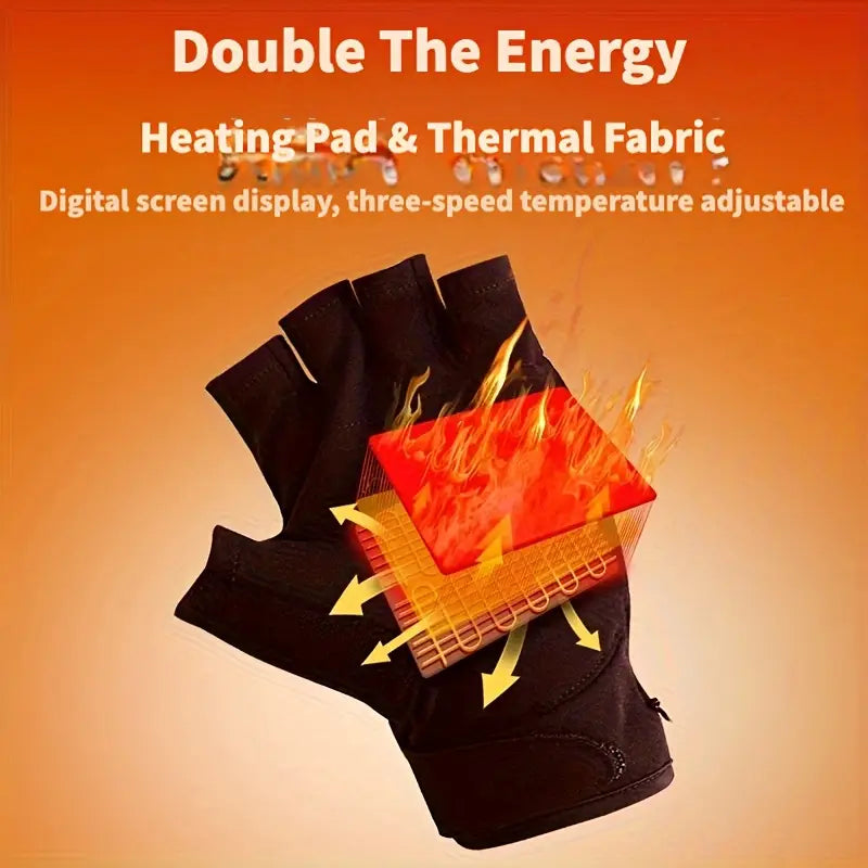 Rechargeable Heated Gloves – Touchscreen, Washable, 3 Temperature Settings