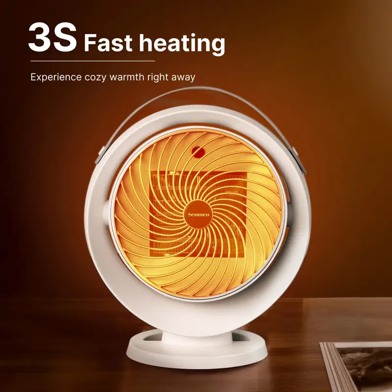 Senmeo Quiet Portable Space Heater - Fast Heating, Overheat Protection