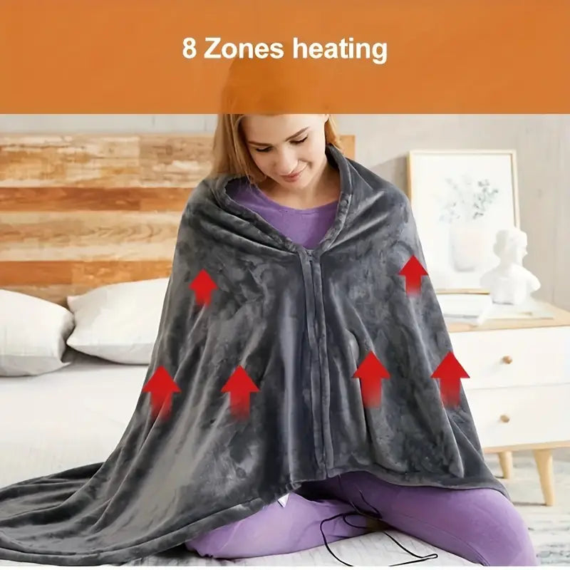 USB Powered Electric Blanket - 3-Speed Control, Portable Warm Shawl