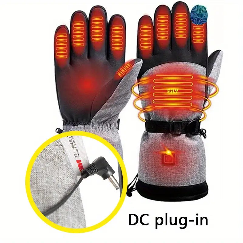 Winter Heated Gloves – Touchscreen, Thickened, Battery Operated