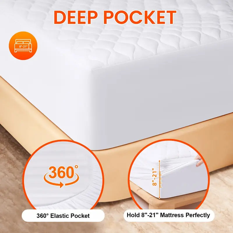 SAMEBED Heated Mattress Pad - 9-Level Heat, Remote, Timer, Waterproof