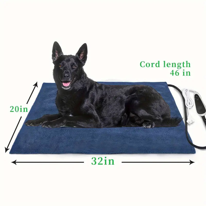 Pet Heating Pad with Thermostat Controller - Safe & Cozy for Cats & Dogs