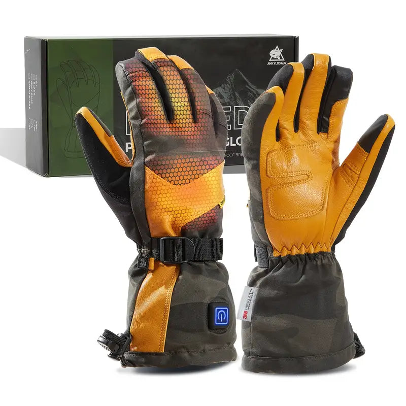 ANKLOSAUR Heated Gloves – Touchscreen, Waterproof, Thermal