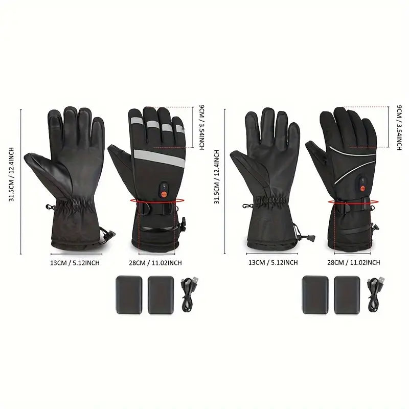 Men’s Electric Heated Gloves – Touchscreen, Long Battery Life