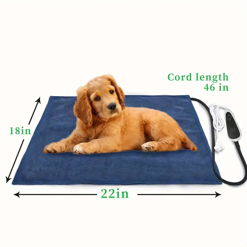 Pet Heating Pad with Thermostat Controller - Safe & Cozy for Cats & Dogs