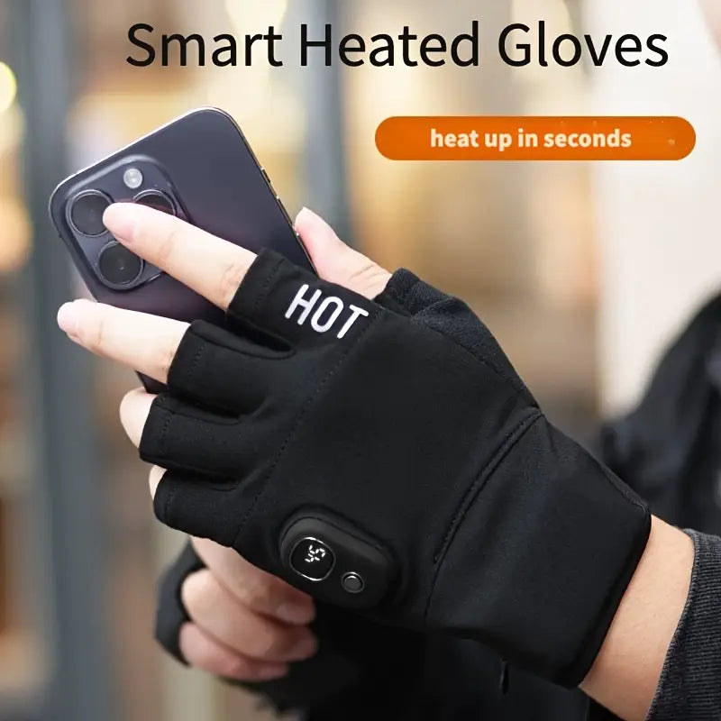 Rechargeable Heated Gloves – Touchscreen, Washable, 3 Temperature Settings