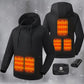 Unisex Heated Hoodie Sweatshirt - Fleece Lined, Battery Powered