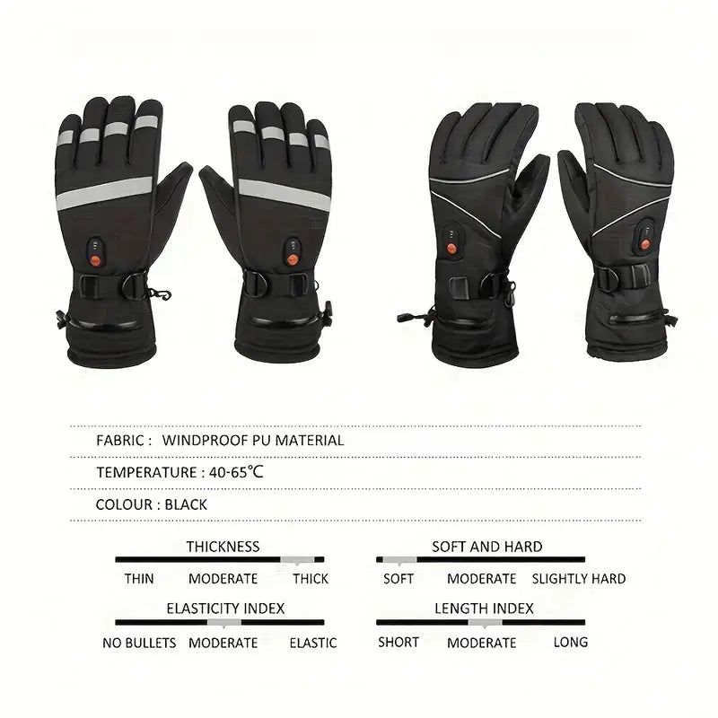 Men’s Electric Heated Gloves – Touchscreen, Long Battery Life