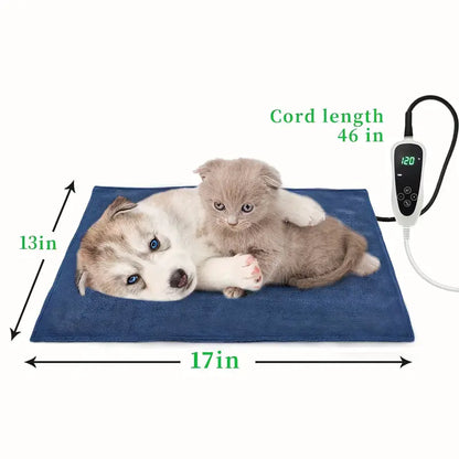 Pet Heating Pad with Thermostat Controller - Safe & Cozy for Cats & Dogs