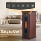 1500W Infrared Quartz Heater - Remote, Timer, Dark Walnut Design