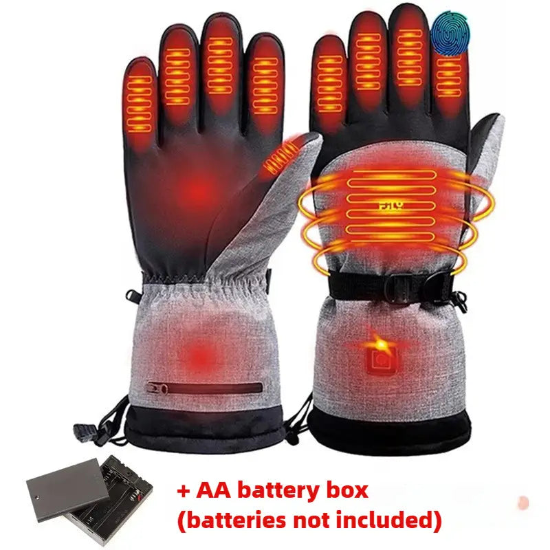 Winter Heated Gloves – Touchscreen, Thickened, Battery Operated