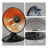 Oscillating Parabolic Space Heater - 770/1000W with Safety Features