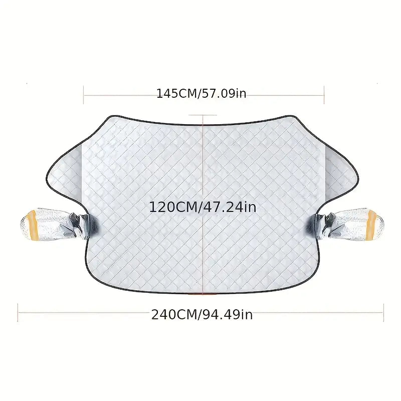 Heavy-Duty Magnetic Car Snow & Sun Shield - UV Protection, Universal Fit