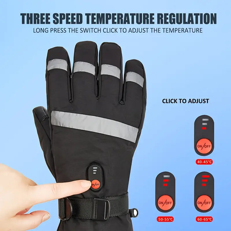 Men’s Electric Heated Gloves – Touchscreen, Long Battery Life