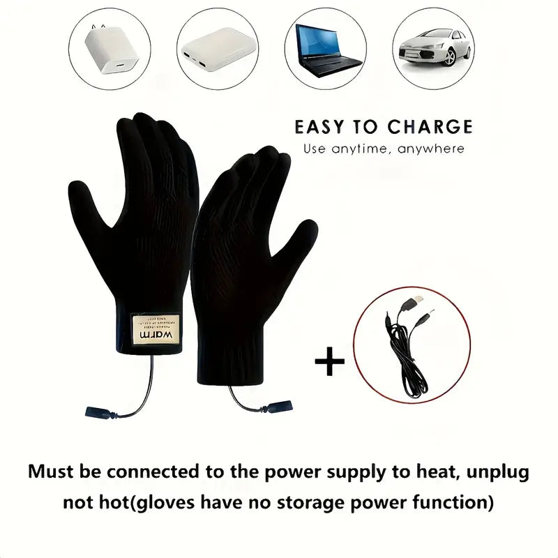 USB Heated Gloves – Touchscreen, Warm Work & Cycling Use