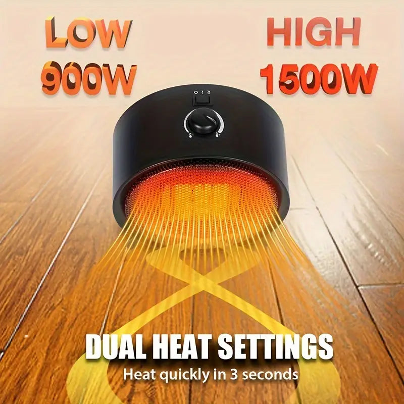 1500W Portable Convection Heater - Ceramic, Thermostat, Energy Efficient