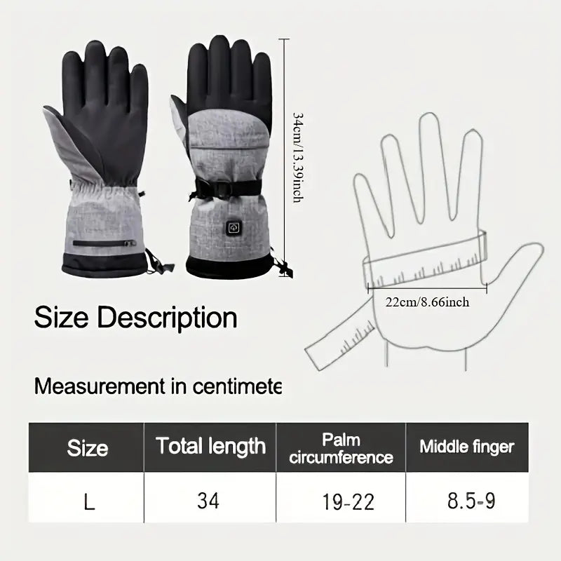 Winter Heated Gloves – Touchscreen, Thickened, Battery Operated