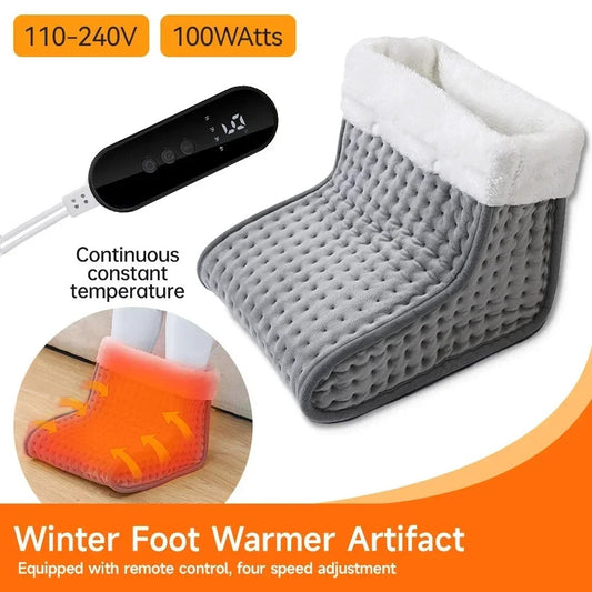 Electric Foot Heater Pad - 4 Modes, Washable, Timing Control Cushion